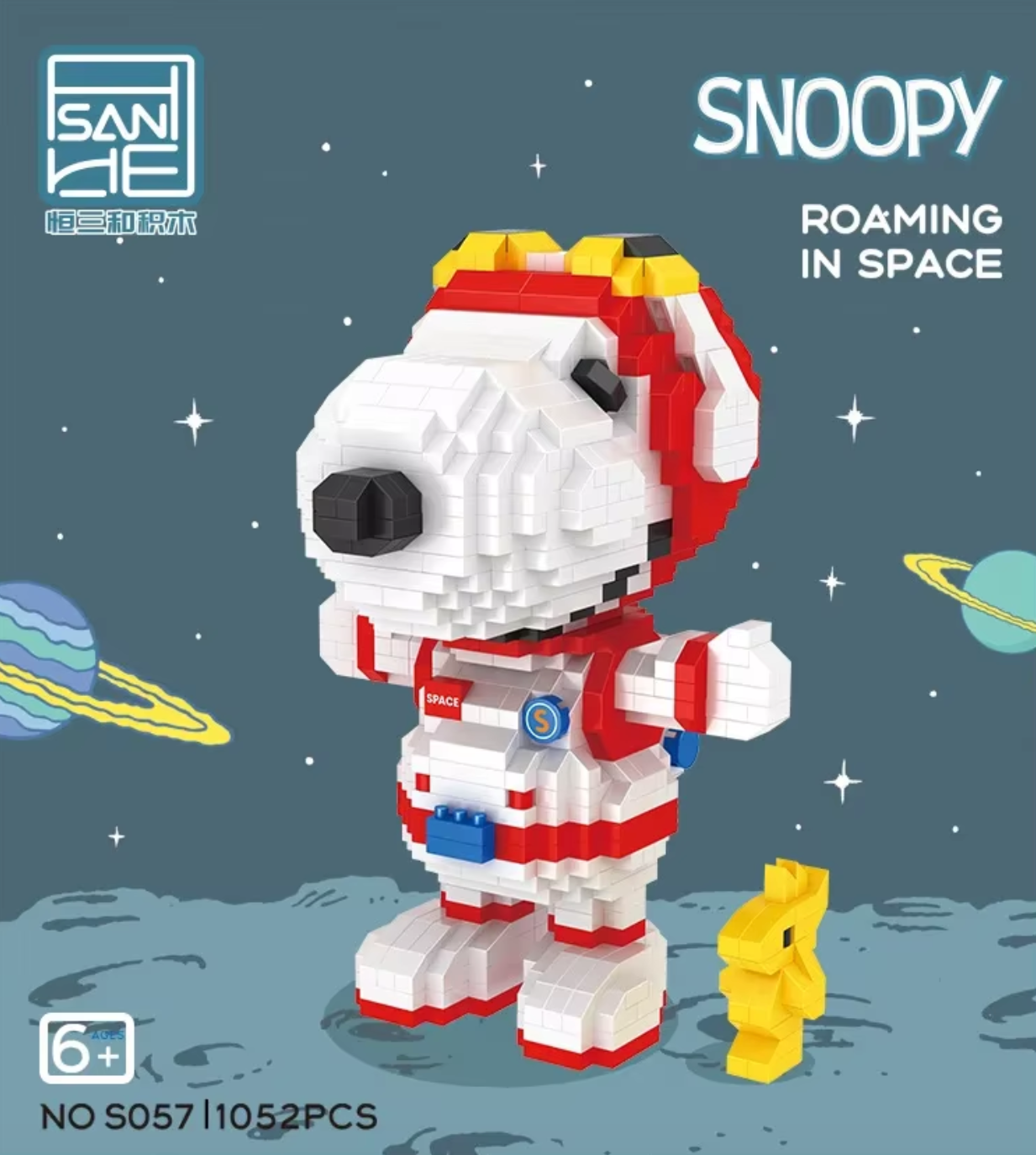 Peanuts Series Astronaut Diamond Building Blocks