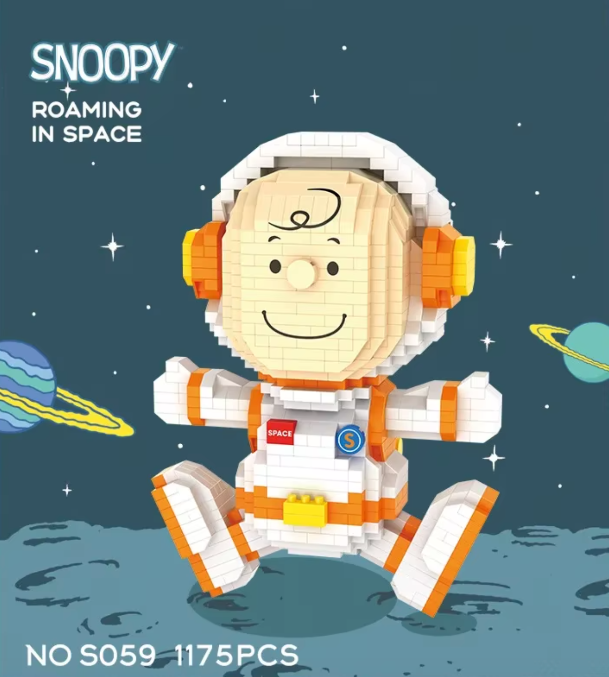 Peanuts Series Astronaut Diamond Building Blocks