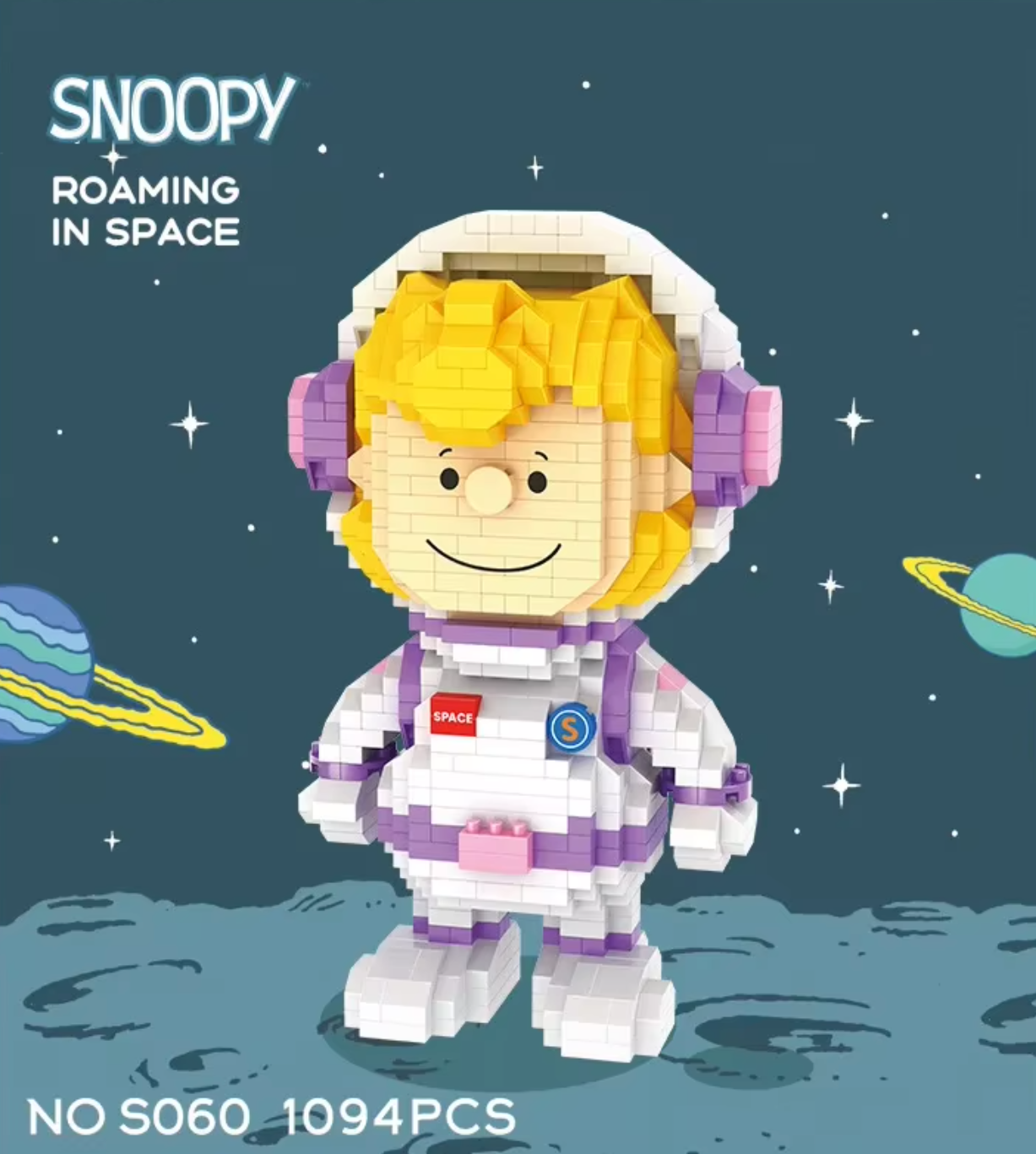 Peanuts Series Astronaut Diamond Building Blocks