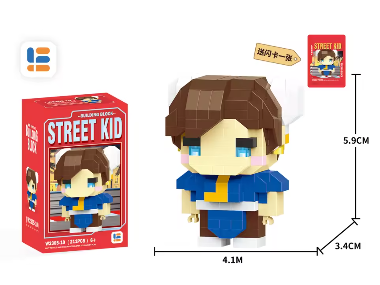 90s King of Fighters Street Kid Series Building Block