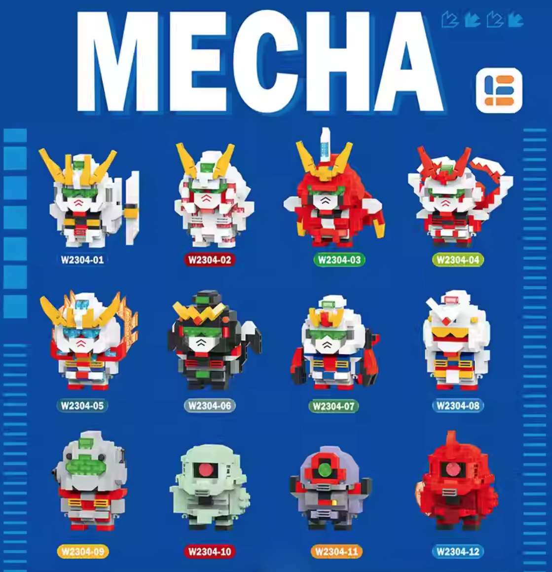 12 Design of GUNDAM MECHA Series Nano Building Block